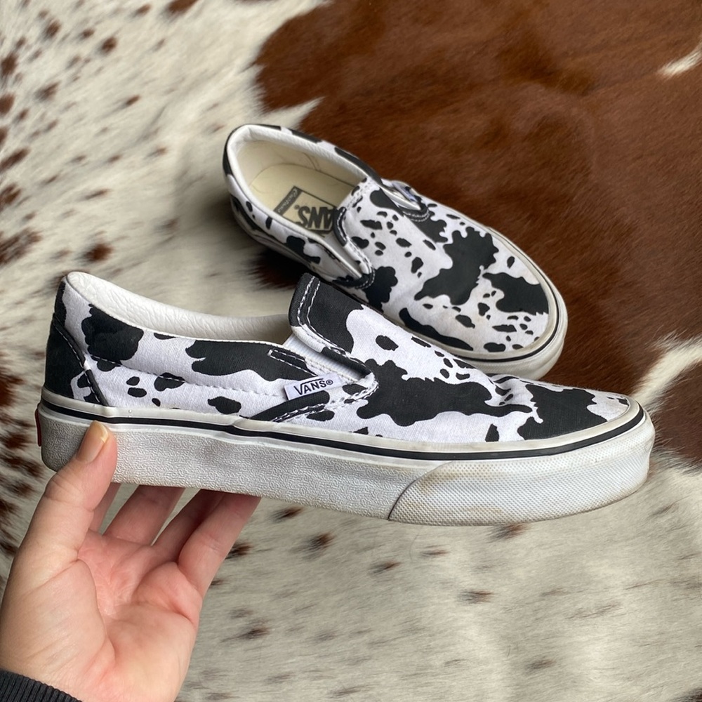 Custom cow print vans